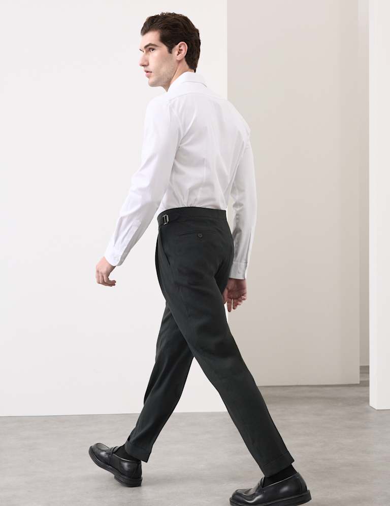 2 Piece Tailored Fit Italian Performance Linen Blend Suit 5 of 6