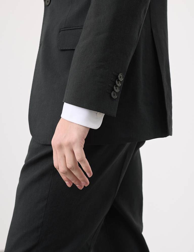 2 Piece Tailored Fit Italian Performance Linen Blend Suit 6 of 6