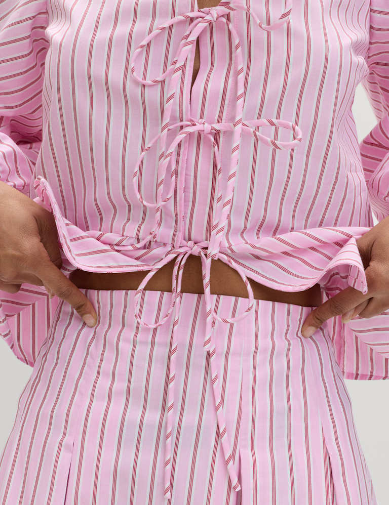 Striped Blouse & Skirt Set 2 of 5