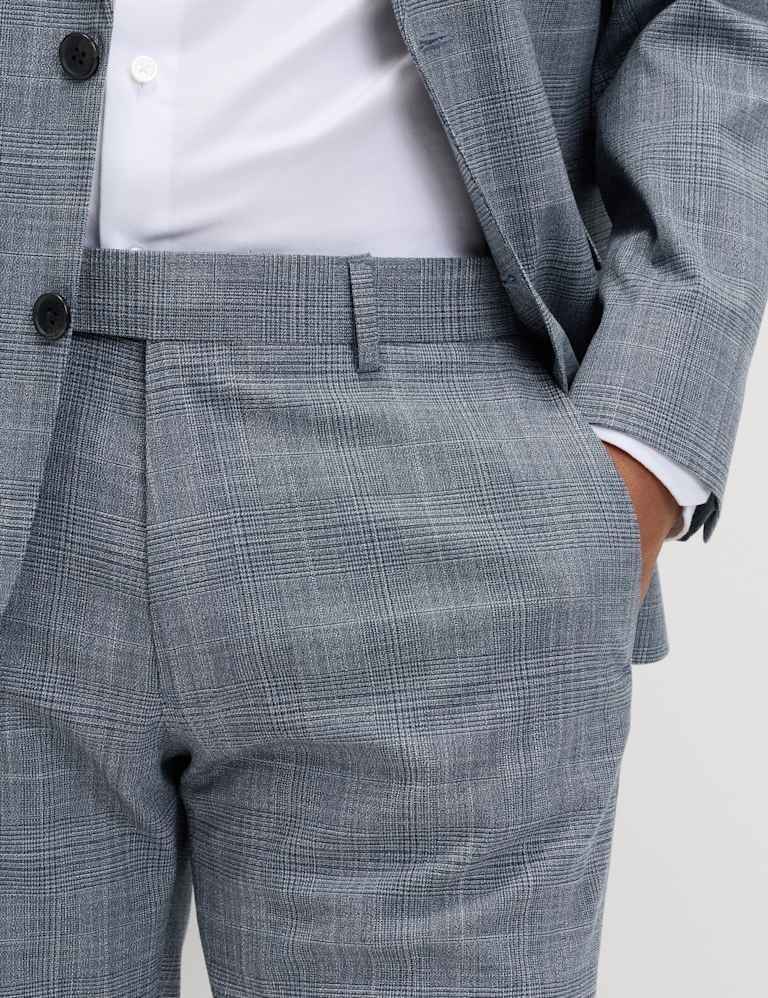 2 Piece Tailored Fit Check Stretch Suit 6 of 6