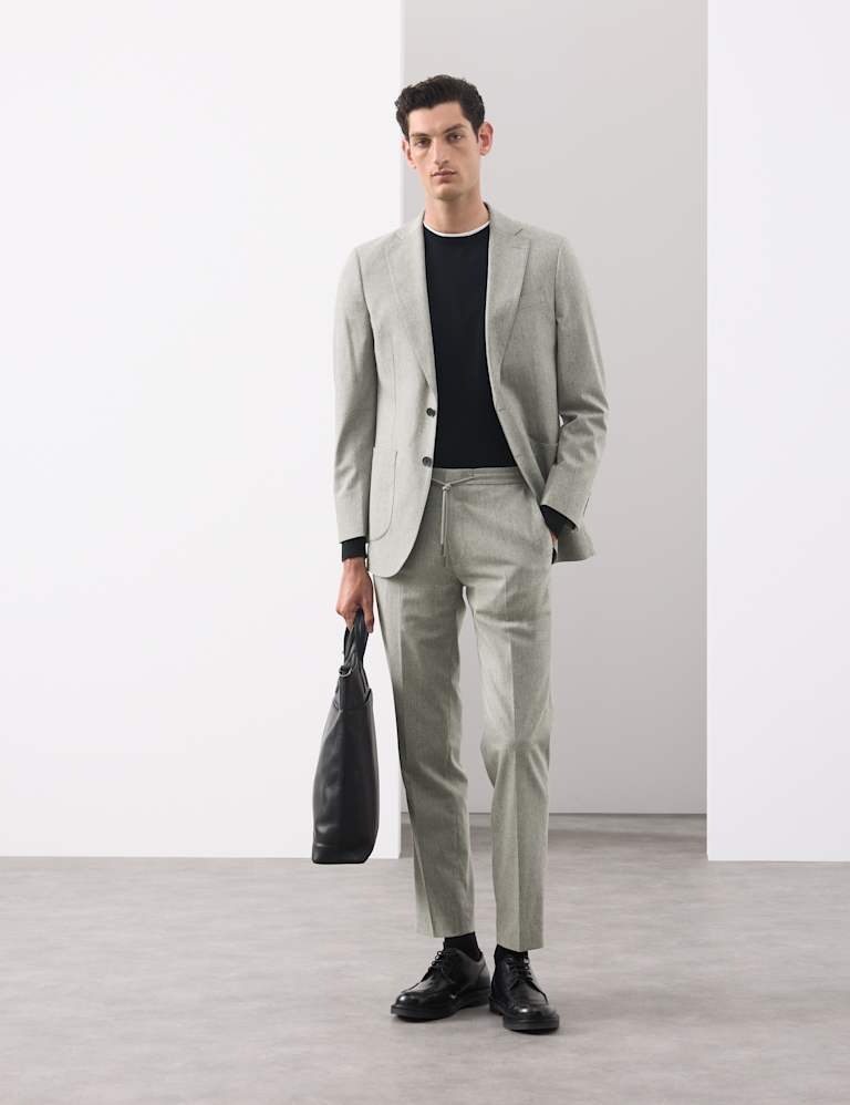 Tailored Fit Italian Wool Blend Performance Suit 1 of 6