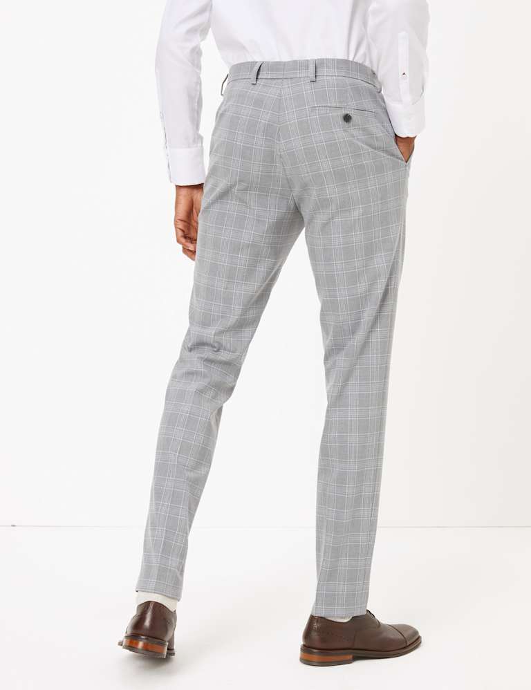 Grey Checked Skinny Fit 3 Piece Suit 5 of 7