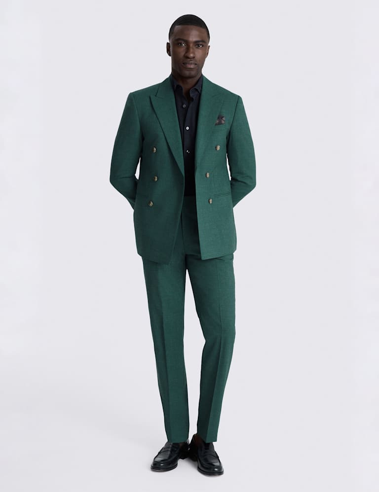 2 Piece Slim Fit Wool Blend Double Breasted Suit 6 of 6