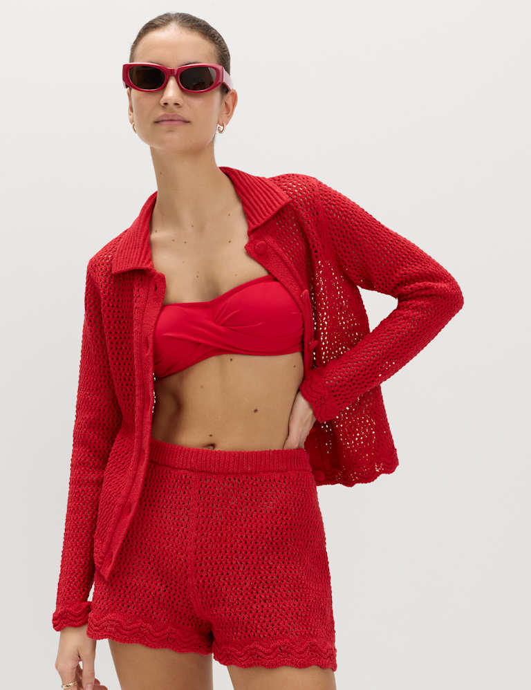 Crochet Cardigan & Shorts Set 1 of 6