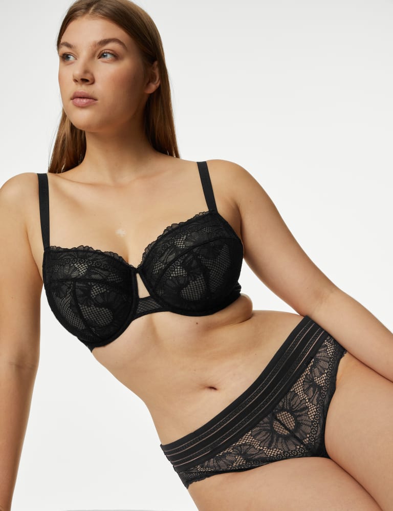 Marseilles Lace Wired Balcony Bra Set F-H 1 of 6