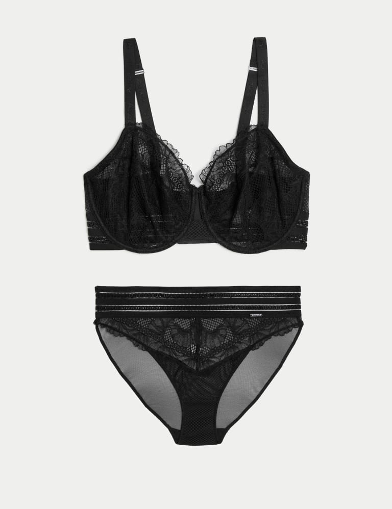 Marseilles Lace Wired Balcony Bra Set F-H 2 of 6