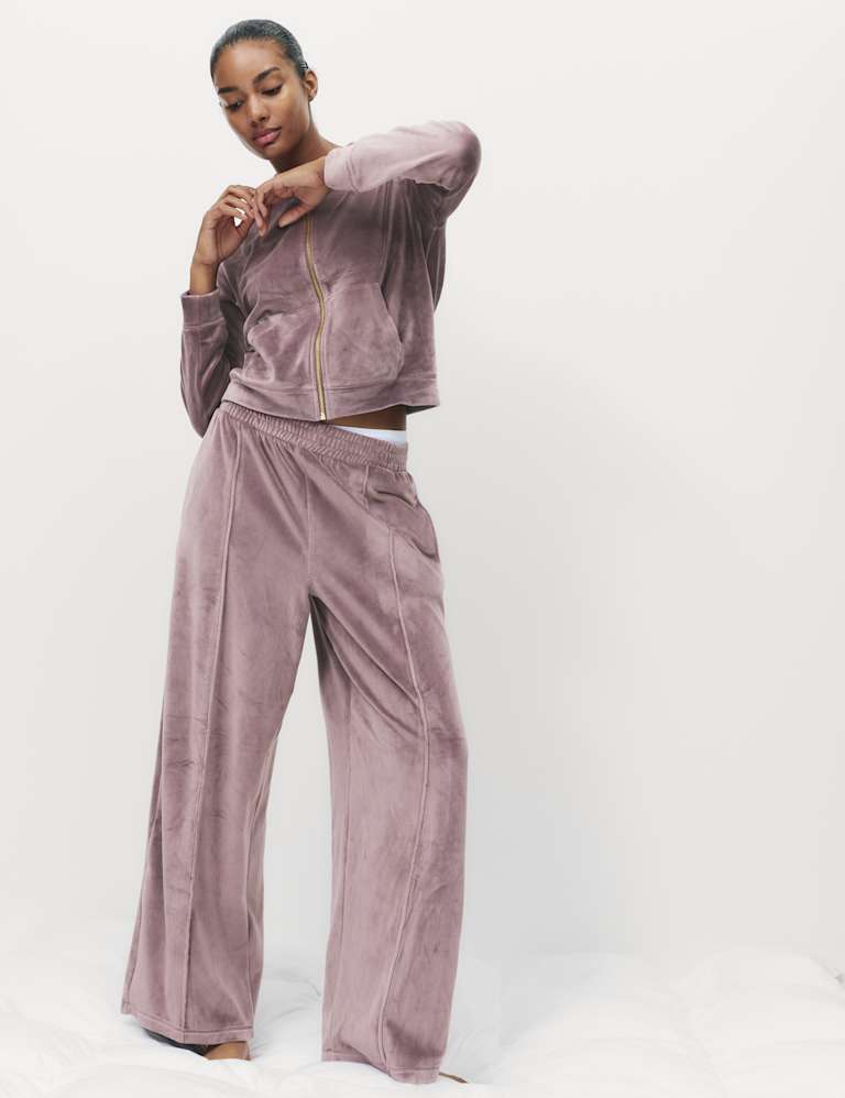 Velour Zip Lounge Hoodie Set 1 of 6