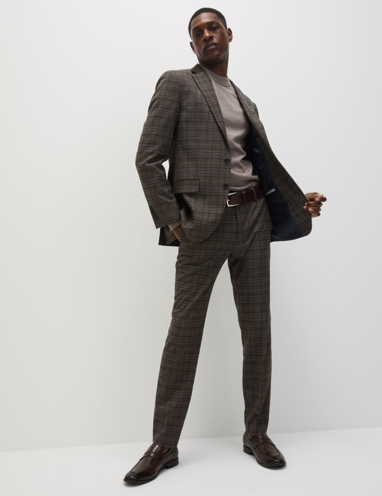 Slim Fit Prince of Wales Check Suit