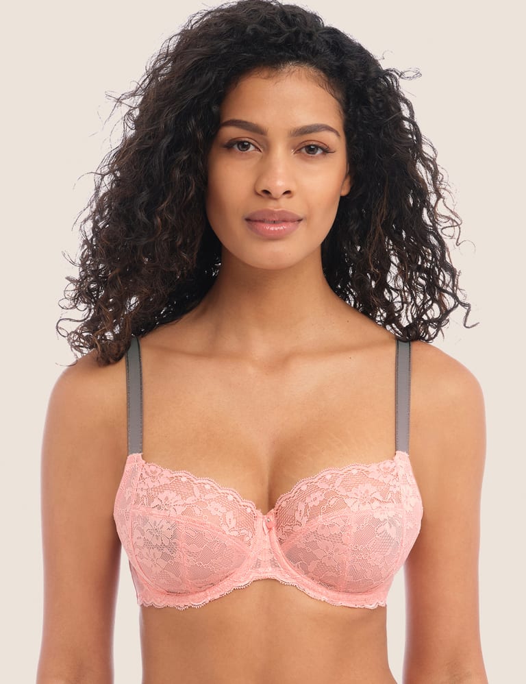 Offbeat Underwired Side Support Bra Set  D-K 3 of 6