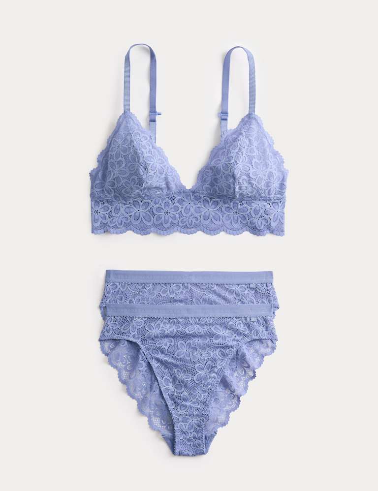 Cleo Lace Non Wired Bralette Set 2 of 6