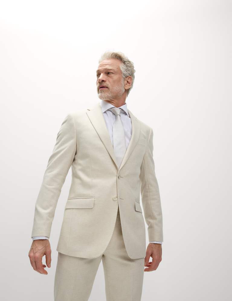 2 Piece Tailored Fit Wool Rich Tweed Suit 1 of 6