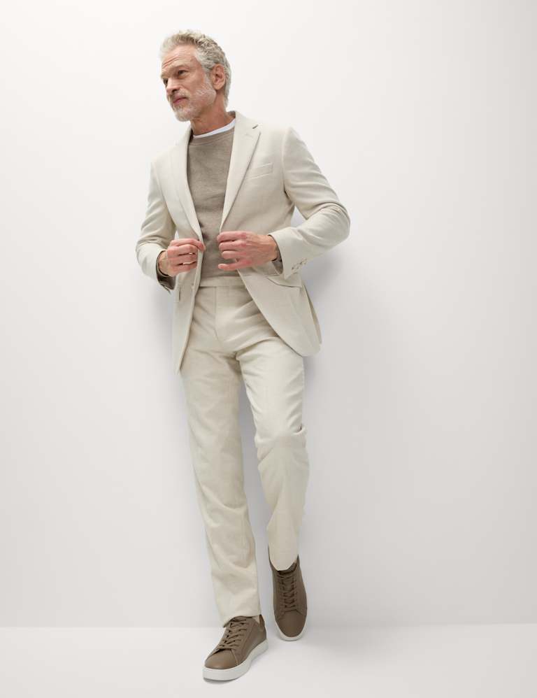 2 Piece Tailored Fit Wool Rich Tweed Suit 2 of 6