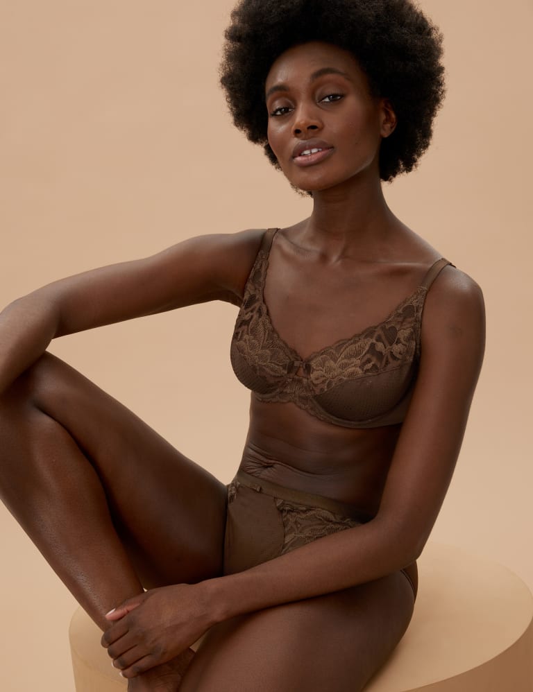 Wild Blooms Underwired Full Cup Bra Set A-E 1 of 1