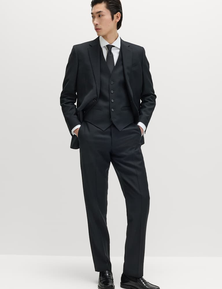 3 Piece Regular Fit Pure Wool Suit 1 of 6