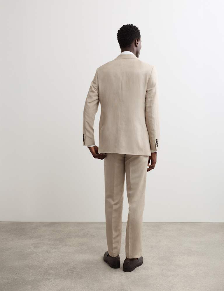 2 Piece Tailored Fit Linen Blend Suit 3 of 6