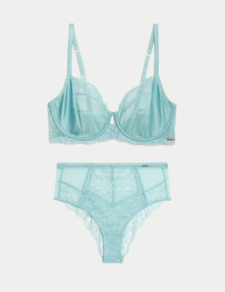 Aster Sparkle Lace Wired Balcony Bra Sets A-E 2 of 6