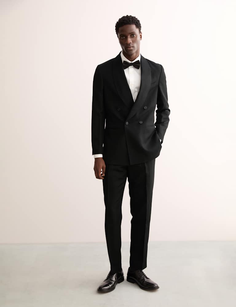 2 Piece Tailored Linen Wool Blend Suit 2 of 6