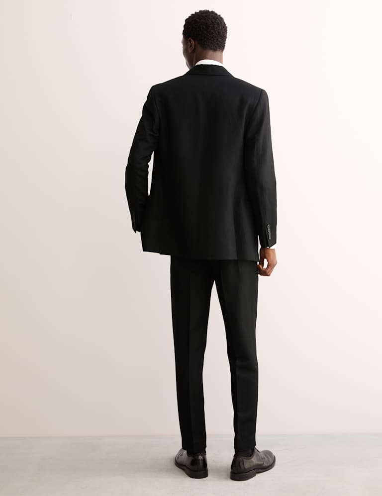 2 Piece Tailored Linen Wool Blend Suit 3 of 6