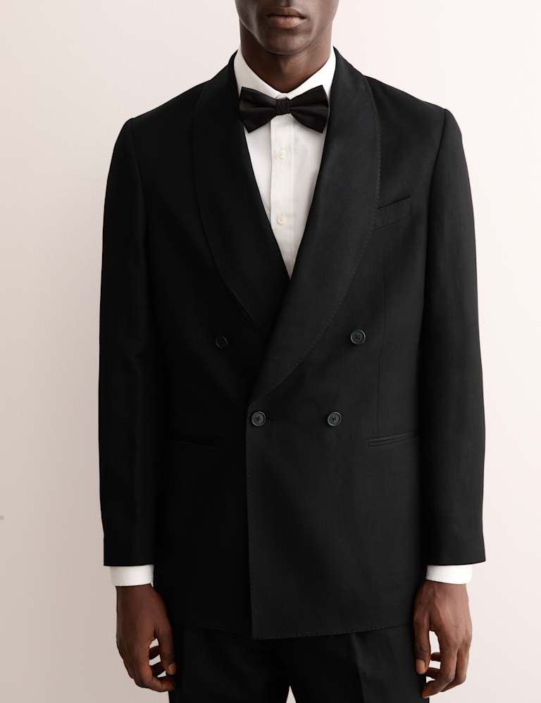 2 Piece Tailored Linen Wool Blend Suit 4 of 6