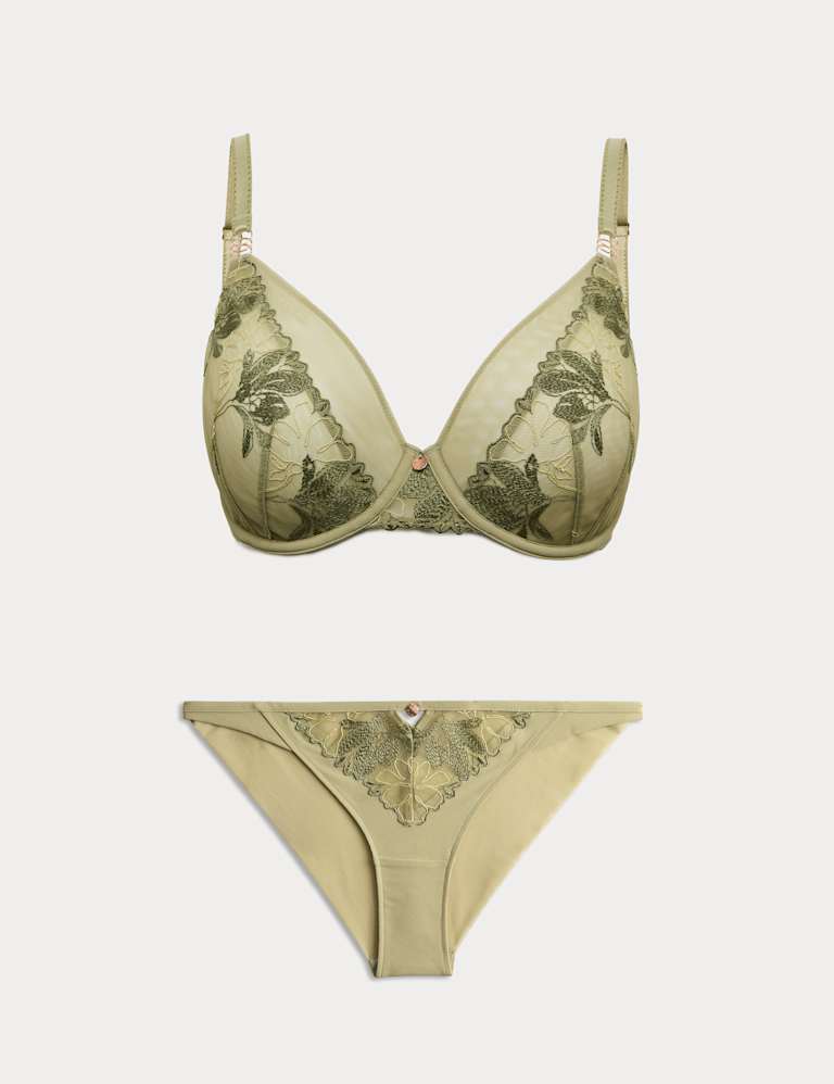Ianthe Embroidery Wired Plunge Bra Set F-H 2 of 6