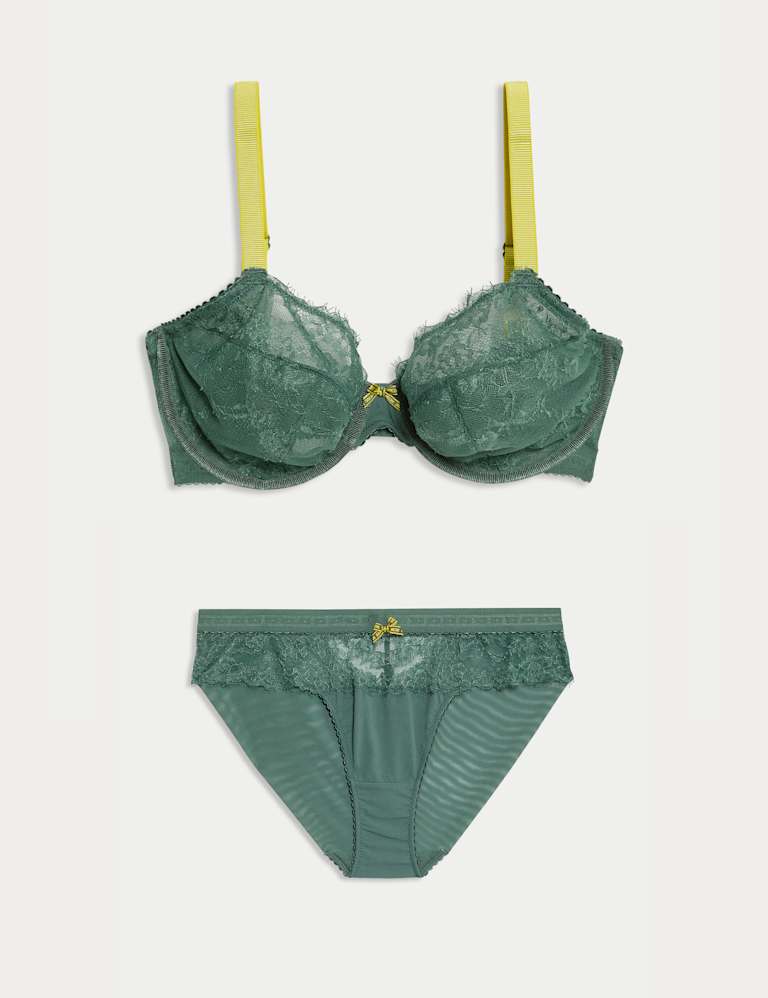 Anna Lace Wired Plunge Bra Set F-H 2 of 6