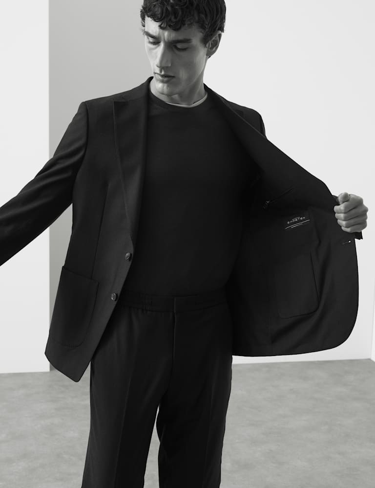 2 Piece Tailored Fit Italian Wool Blend Performance Suit 2 of 6