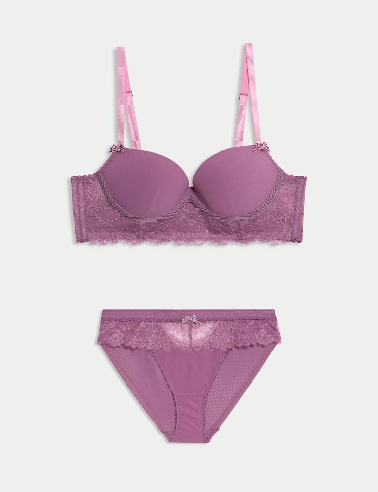 Anna Wired Longline Push-Up Balcony Bra Set A-E 2 of 6