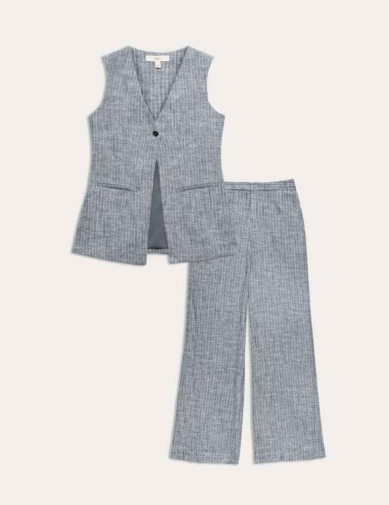 Linen Pinstripe Waistcoat & Trouser Set 2 of 6