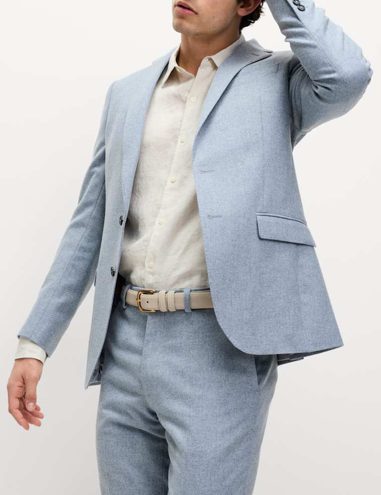 2 Piece Tailored Fit Wool Rich Tweed Suit 1 of 6