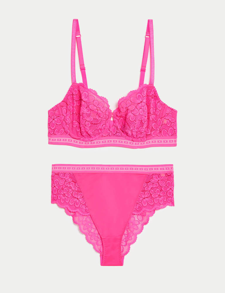Cleo Lace Wired Balcony Bra Set 2 of 6