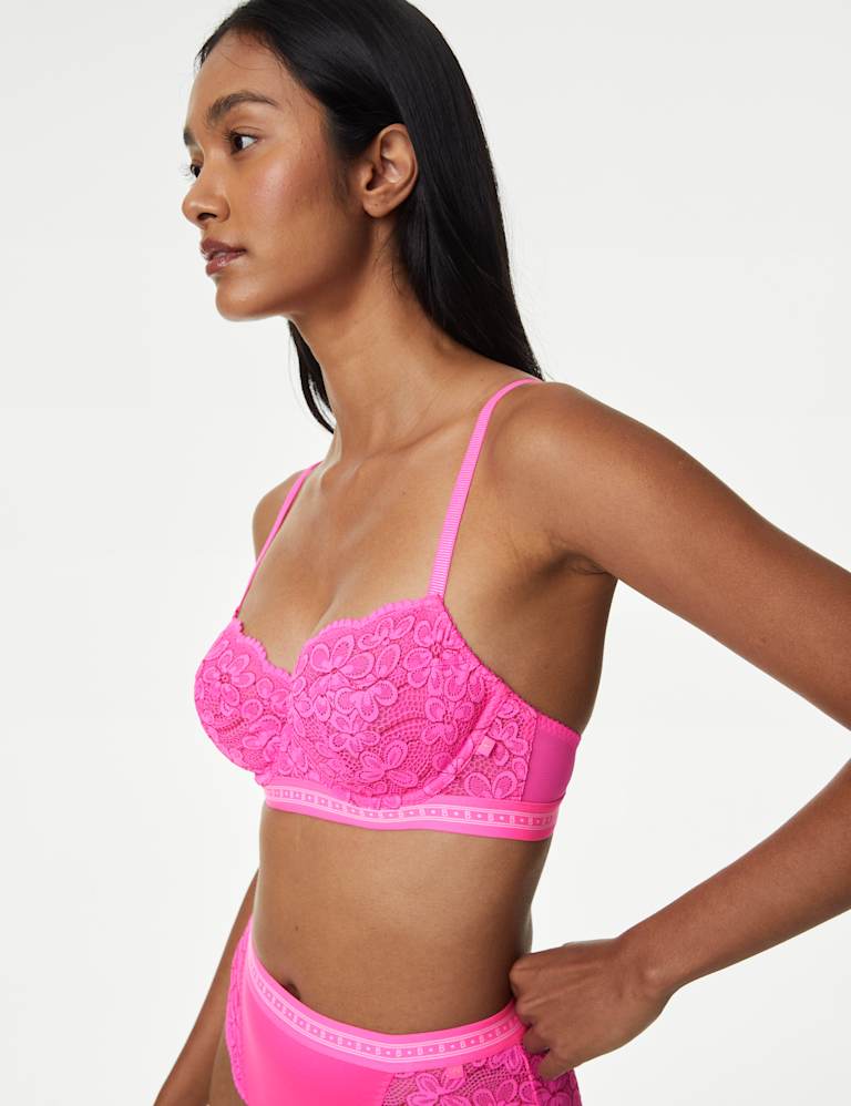 Cleo Lace Wired Balcony Bra Set 3 of 6