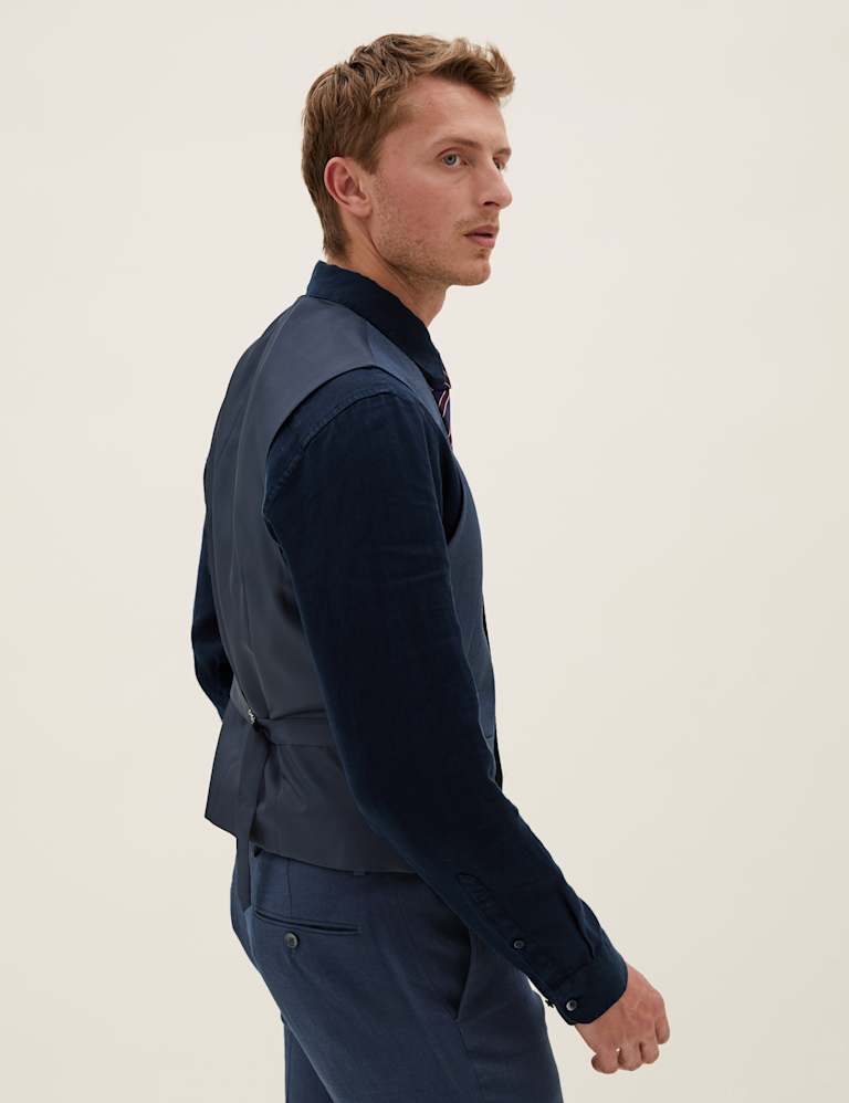 Tailored Fit Italian Linen Miracle™ 3 Piece Suit 3 of 8