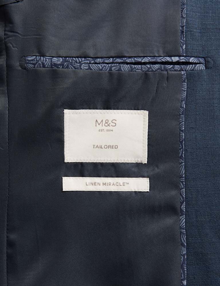 Tailored Fit Italian Linen Miracle™ 3 Piece Suit 7 of 8