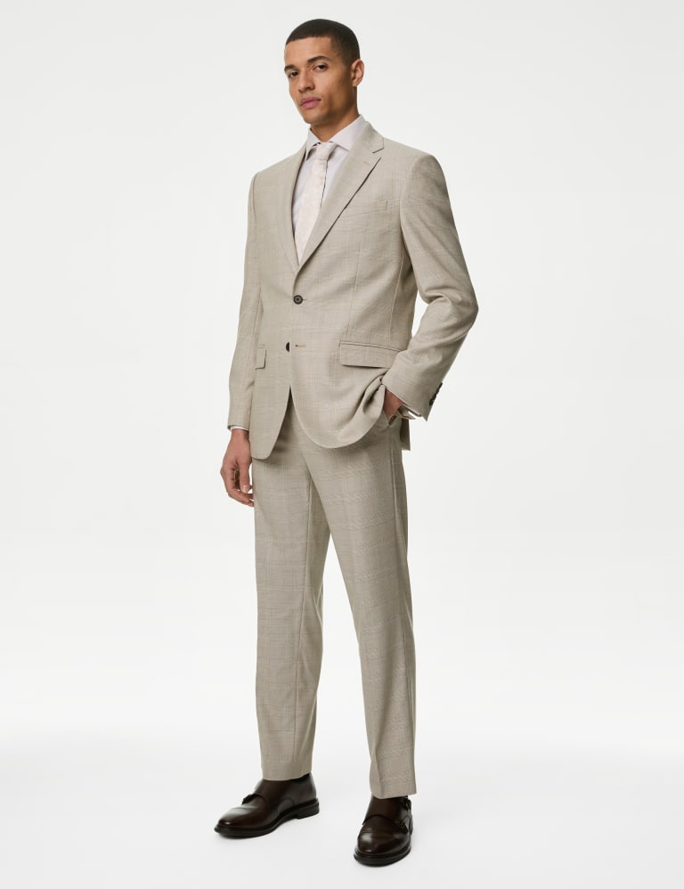 Regular Fit Check Stretch Suit 6 of 7