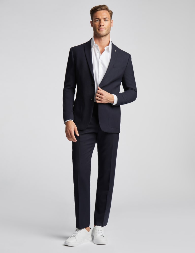 Slim Fit Wool Rich Textured Jacket Suit 1 of 6