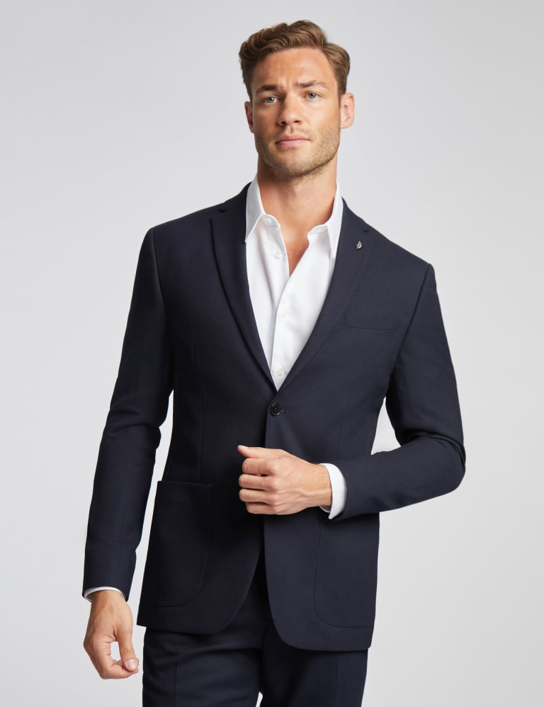 Slim Fit Wool Rich Textured Jacket Suit 2 of 6
