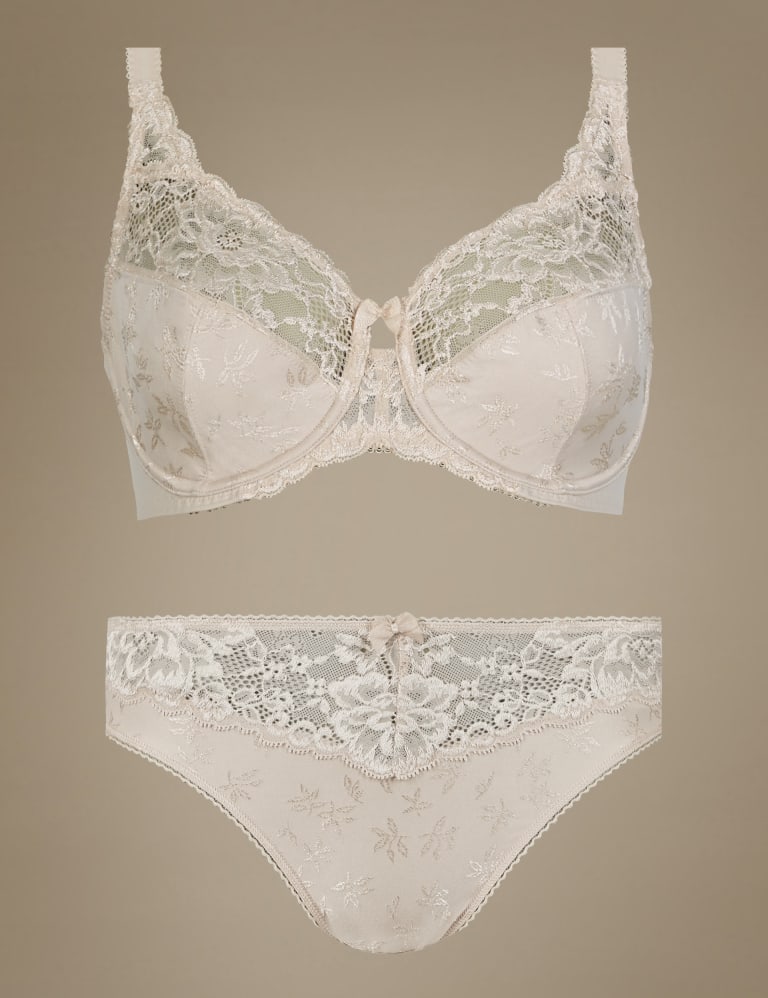 Floral Jacquard Set with Underwired Full Cup DD-H 2 of 6