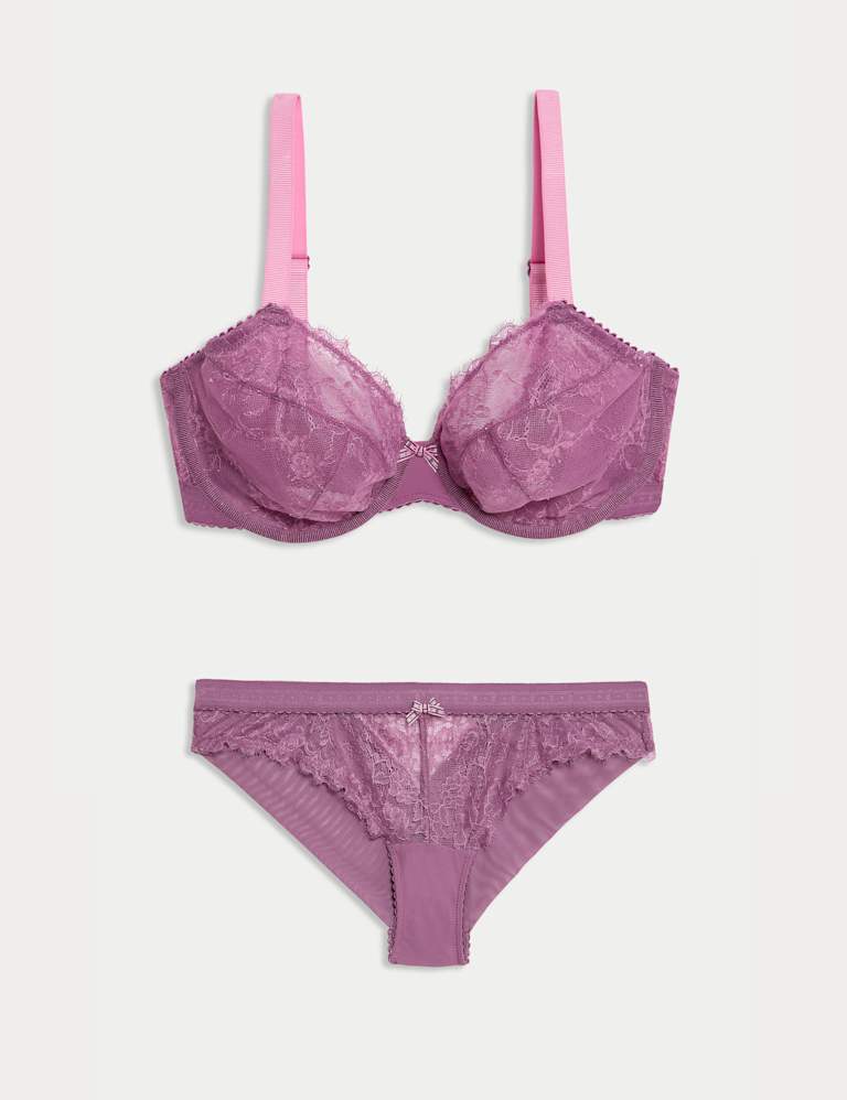 Anna Lace Wired Plunge Bra Set F-H 2 of 6