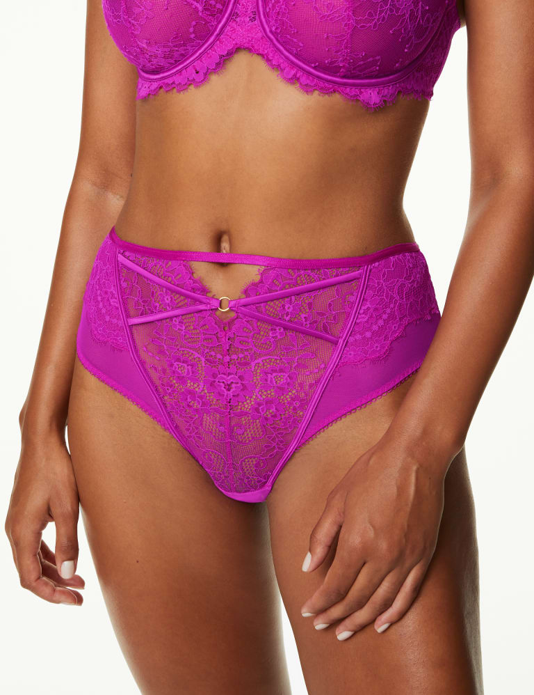 -Blanca Lace Wired Balcony Bra Set F-H 5 of 6