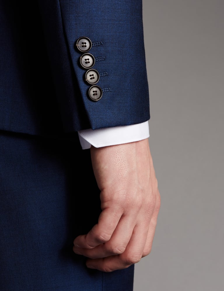 Blue Tailored Fit Wool Suit 7 of 9