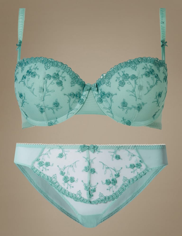 2 Pack Embroidered Set with Padded Push-Up A-E 2 of 7