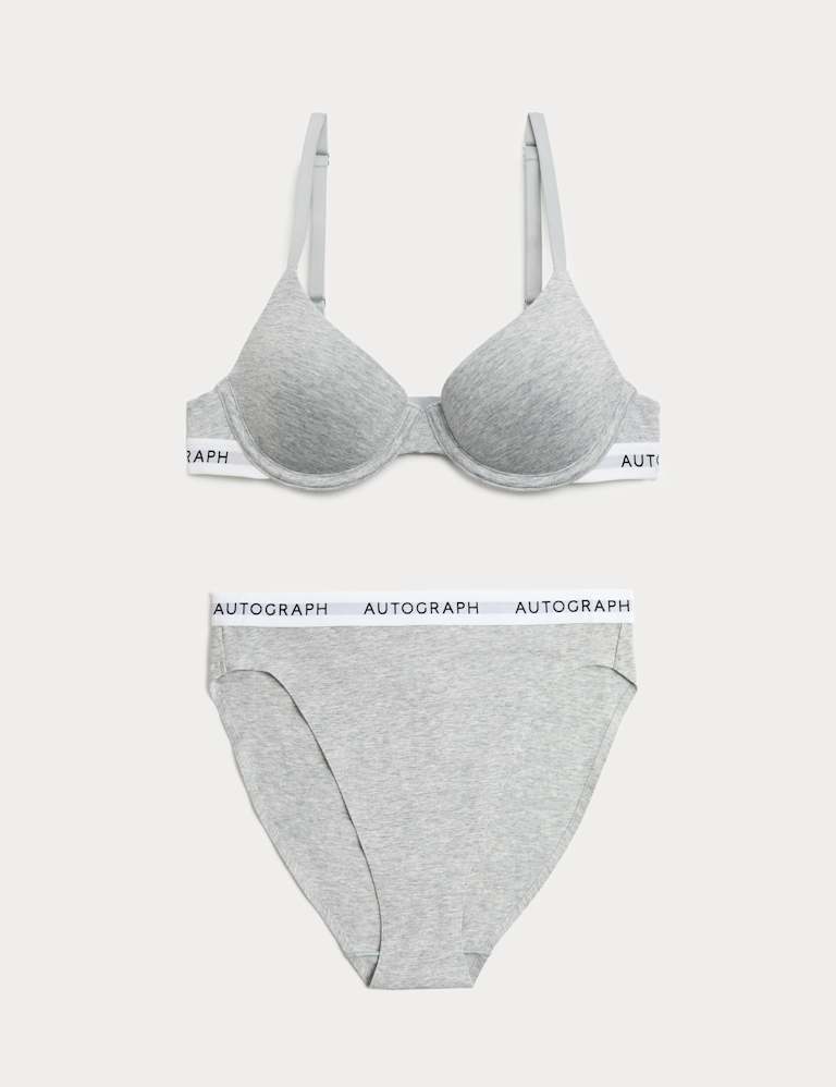 Lille Cotton Rich Wired Demi Cup Bra Set A-E 2 of 6