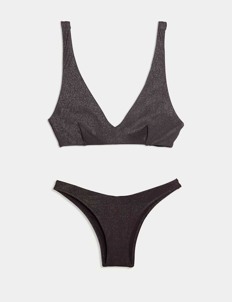 Sheen Plunge Scoop Neck Bikini Set 2 of 6