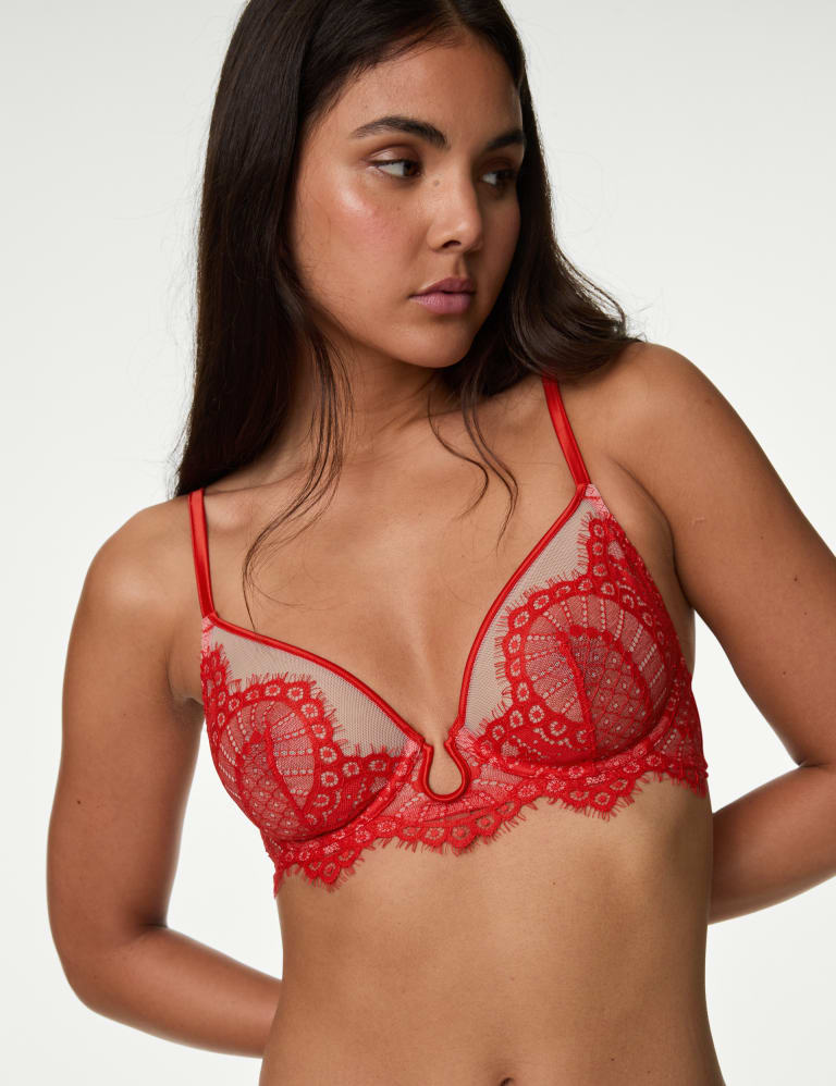 Christelle Lace Wired Plunge Bra Set A-E 3 of 6