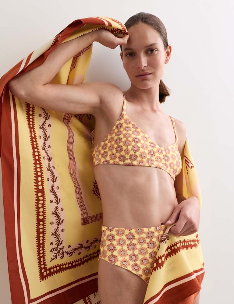 Printed Padded V-Neck Bikini Set 1 of 6
