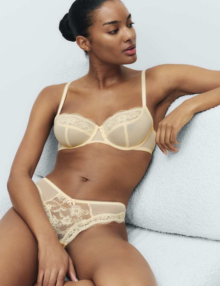 Jasmine Lace Wired Balcony Bra Set A-E 1 of 6