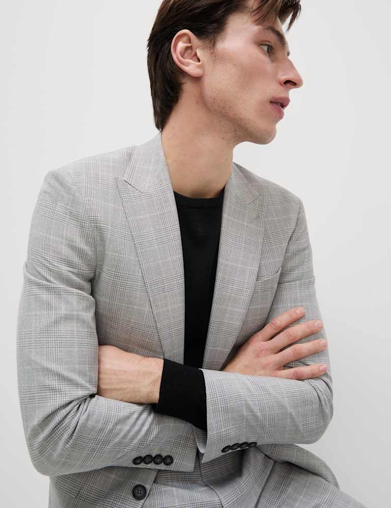 2 Piece Slim Fit Prince of Wales Check Suit 1 of 5