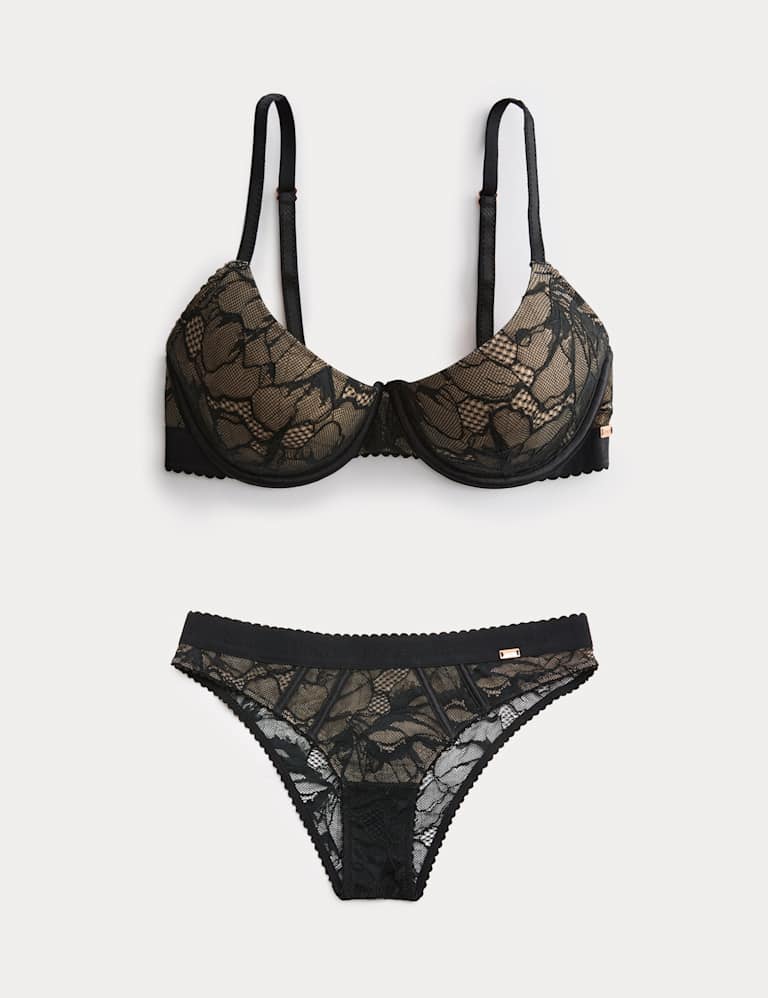LaceWear Wired Demi Cup Bra Set A-E 2 of 6