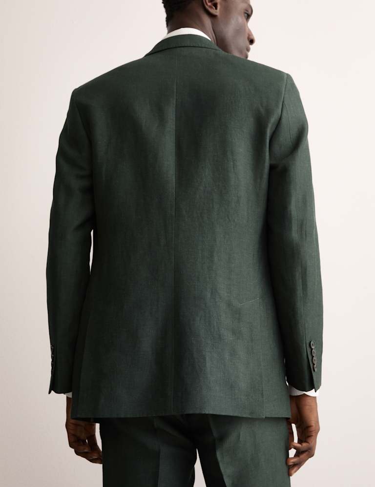 2 Piece Tailored Fit Wool Linen Blend Suit 3 of 6