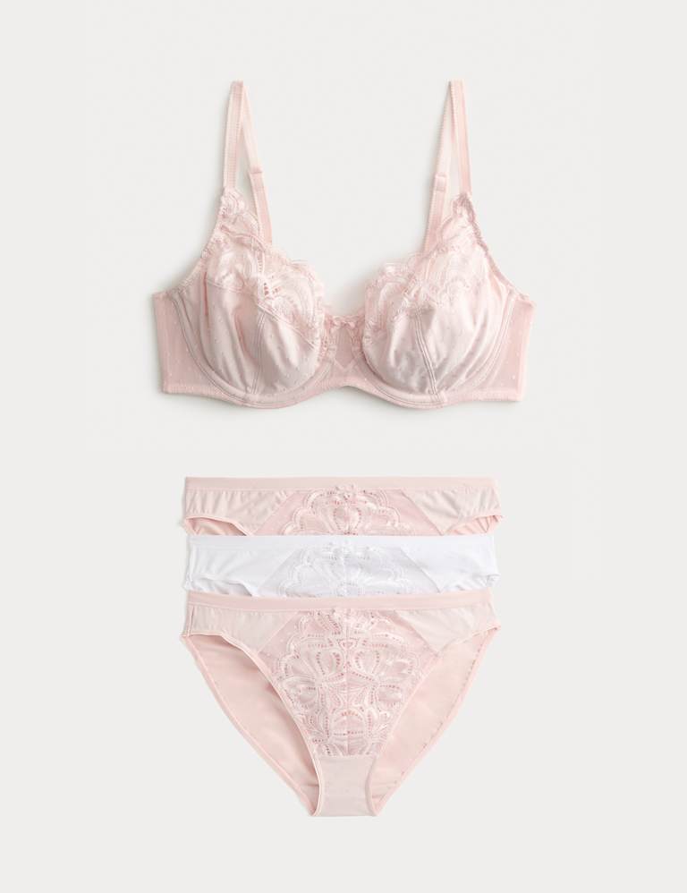 Amelia Lace Wired Full Cup Bra Set A-E 2 of 6